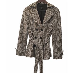 A. Giannetti Belted Jacket Black Size Medium